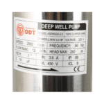 Pompa submersibilă mare adâncime DDT 4SDM3-20, 2500 W, 20 turbine, 12 m³/h, 250 m refulare, cablu 30 m, Inox - imagine 2