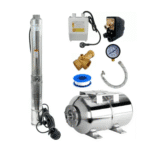 Kit Hidrofor Zinith Italy 24L Inox cu Pompa Submersibilă 3STM122, 1.25KW, 140m, 100 L/min, 3/4” – Sistem Premium Complet