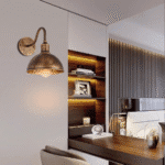 Lampa Retro, Bronze-Metal, 20x28x36 cm - imagine 3