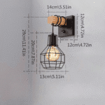 Lampa de perete Cage, Negru, Metal - Lemnos - imagine 4