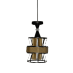 Lustra Neo Rustic, Negru, Metal, Sticla, 220V