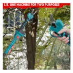 Set Foarfecă Electrică și Mini Drujbă Taiga, 2 Acumulatori 48V, Tijă Telescopică 2M - imagine 7