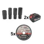 Trusă 3 în 1 cu Acumulator 36V – Mașină de Înșurubat cu Impact, Autofiletantă și Polizor Unghiular, German Meister, Brushless, 2x Acumulatori 8Ah - imagine 2