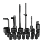 Trusă chei tubulare hexagonale forță, 26 piese, 3/4" și 1", dimensiuni 21–65 mm - imagine 2