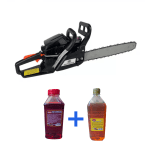 Super Promotie! Drujbă pe benzină German Meister, 7.8 CP, 62 cm³, Lamă 40 cm + Ulei de Amestec Caspian + Ulei de Lant Caspian