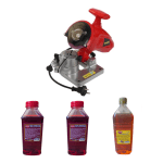 Mega Promotie! Kit Ascuțit Lanț Drujbă Wainer ES1 – 220W, 7500 rpm, Disc 100 mm + Ulei 2T și Ulei de Lanț