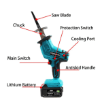 Fierăstrău Electric tip Șoricel cu 2 Acumulatori 48V, Fără Fir, pentru Grădină și Bricolaj, 12000 RPM - imagine 3