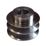 Fulie Motor Dublă cu Pană, 24 mm – Inox, Transmisie Putere