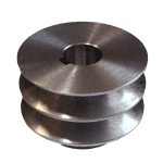 Fulie Motor Dublă cu Pană, 24 mm – Inox, Transmisie Putere - imagine 2
