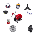 Motocoasă pe benzină CAMPION 7* Professional, 8.5 CP, 58CC, 12000 RPM, 8 Accesorii Incluse, Roșie