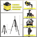 Nivela Laser 3D Leihmann, Linii Verzi, Auto-Nivelare, cu Trepied și Accesorii - imagine 5