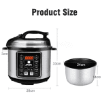 Oală sub Presiune Electrică Multifuncțională Leihmann, 6L, 1050W, 25 Programe, 10 în 1 - imagine 2