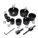 Set 11 freze pentru găurit lemn, rigips și plastic, 19–64 mm - imagine 6
