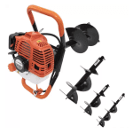 Set Motoburghiu Pământ Campion GT4350, 6CP, 2T, 52cc + 3 Burghie Ø100/150/250mm, 800mm