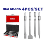 Set dalți hexagonale 4 bucăți, compatibile EDBRH1703, ULDBRH1703, EDBRH1701, ULDBRH1701 – EMTOP