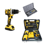 Trusă Bormașină cu Acumulatori Leihmann, 36V 5Ah, 2 Baterii, Încărcător și 30 Accesorii + Trusă Cadou 40 Piese