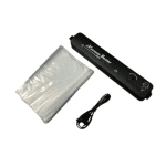 Aparat de Sigilat și Vidat Alimente, 90W, Bara Lipire 29 cm, 220V, Negru, + 100 Pungi Gofrate 15x25 cm - imagine 2