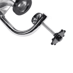 Aparat de Umplut Cârnați Vanessa – Vertical, Capacitate 3 kg, 4 Pâlnii Incluse, Corp din Inox, Mâner din Lemn, Prindere cu Menghină - imagine 2
