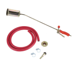 Arzător Porc cu Clapeta 60 cm, Reglabil, Portabil, Temperatură Maximă 1300°C, cu Furtun 2 M