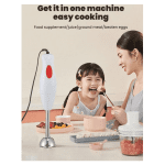 Blender Vertical de Mână Naifeo NF-8001S, 300W, 2 Trepte de Viteză, Lamă din Inox, Design Ergonomic, Alb - imagine 4