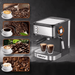 Espressor Automat HALEY, 1.8 L, 850W, 20 Bar, Sistem Semi-Automat, Argintiu/Negru - imagine 5