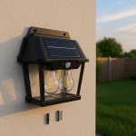 Lampă Solară de Perete cu 2 BecurI LED HW 999-2W, Senzor de Mișcare PIR, Lumină Caldă, 28W, Negru, 20x16x10 cm - imagine 3