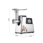 Mașină de Tocat Carne Electrică ACKILISS, 1000W, Carcasă din Oțel Inoxidabil, Accesorii pentru Cârnați și Kebbe, Piese Detasabile - imagine 8