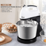 Mixer Electric cu Suport și de Mână Luxeeo, 100W, Capacitate 1.7L, 7 Trepte de Viteză, Teluri din Inox pentru Aluat, Frișcă și Ouă, Cu Accesorii de Gătit - imagine 4