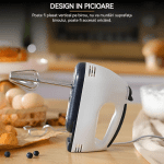 Mixer Electric cu Suport și de Mână Luxeeo, 100W, Capacitate 1.7L, 7 Trepte de Viteză, Teluri din Inox pentru Aluat, Frișcă și Ouă, Cu Accesorii de Gătit - imagine 2