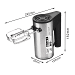 Mixer de Mână Electric ACKILISS ACL-6629, 500W, 5 Trepte de Viteză, 2 Teluri Inox și 2 Cârlige pentru Aluat, Argintiu - imagine 5