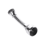 Perlator Flexibil pentru Chiuvetă, Cu Cap Tip Duș, 2 Moduri de Jet, Rotire 360°, Cromat - imagine 6