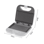 Sandwich Maker Electric ACKILISS, 750W, Plăci Antiaderente, Încălzire Dublă, Design Compact, Negru - imagine 5