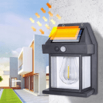 Set 6 Lămpi Solare cu Senzor de Mișcare, 3 Moduri de Iluminare, Panou Solar Eficient, IP65, 17x12x6,5 cm, Kit Montaj Inclus - imagine 4