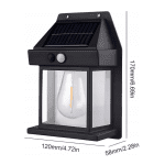 Set 6 Lămpi Solare cu Senzor de Mișcare, 3 Moduri de Iluminare, Panou Solar Eficient, IP65, 17x12x6,5 cm, Kit Montaj Inclus - imagine 2