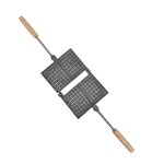 Formă Gofre 8 cm, Aluminiu Dur, Compatibilă cu Aragaz și Plită Electrică, Mânere din Lemn