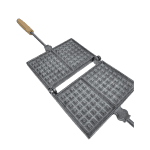Formă Gofre 8 cm, Aluminiu Dur, Compatibilă cu Aragaz și Plită Electrică, Mânere din Lemn - imagine 3