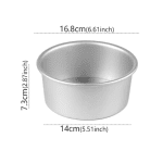 Formă de Copt Rotundă 16.8 cm, Fund Detașabil, Antiaderentă, Inox - imagine 2