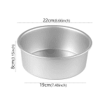 Formă de Copt Rotundă 22 cm, Fund Detașabil, Antiaderentă, Inox - imagine 2