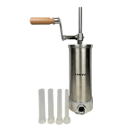 Masina de Umplut Carnati Verticala 3 kg Inox, 4 Palnii Incluse, Sistem de Prindere cu Menghina