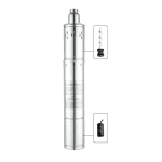 Pompa Submersibilă Kepeida Italy 4QGD1.5-120-1.1, 1.5 HP, Debit 11.4 m³/h, Înălțime 120 m, Bobinaj Cupru, Cablu 20 m, Ieșire 1"