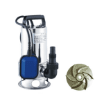 Pompa Submersibilă pentru Apă Murdară Kepeida Italy MVS370F, 0.5 HP, Debit 120 L/min, Înălțime 6.5 m, Oțel Inoxidabil, Cu Flotor