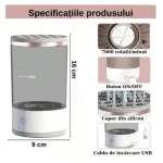 Aparat 2-în-1 pentru Curățat Pensule de Machiaj, Spălare și Uscare Rapidă, USB, Compact - imagine 2