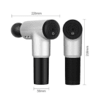 Aparat de Masaj Profesional Tip Pistol, Percuții, 5 Viteze, 4 Capete, Baterie 2600mAh - imagine 3