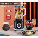 Blender 3 în 1, 2000W, 1.5L, 5 Viteze + Pulse, Tocător 0.7L, Râșniță 0.25L, Lame Inox, Fără BPA - imagine 6