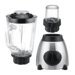 Blender SonyMax 2 în 1, 2200W, 5 Viteze, Recipient Sticlă 1.5L, Carcasă Inox, Râșniță Inclusă - imagine 2