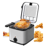Friteuză Multifuncțională 2000W, Capacitate 2.5L, Carcasă și Coș din Inox, Pentru Prăjit și Copt