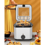 Friteuză Multifuncțională 2000W, Capacitate 2.5L, Carcasă și Coș din Inox, Pentru Prăjit și Copt - imagine 4