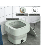 Mașină de Spălat Rufe Portabilă și Pliabilă, 4.5L, 12W, Timer 5–15 min, Pentru Haine Delicate - imagine 4
