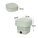 Mașină de Spălat Rufe Portabilă și Pliabilă, 4.5L, 12W, Timer 5–15 min, Pentru Haine Delicate - imagine 2