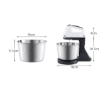Mixer cu Bol din Inox, 2000W, 2L, 7 Viteze, 2 Seturi de Teluri, Bază Stabilă - imagine 5